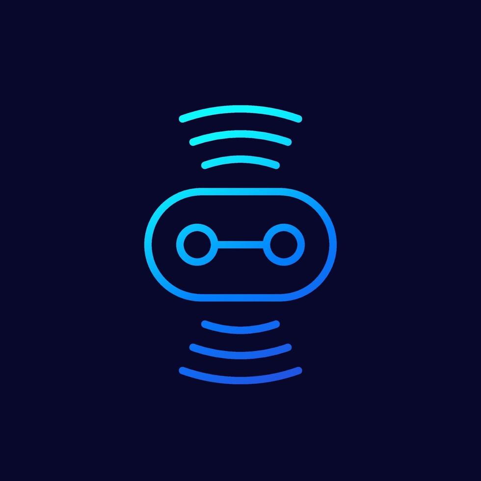 Sensor line icon for web and apps vector