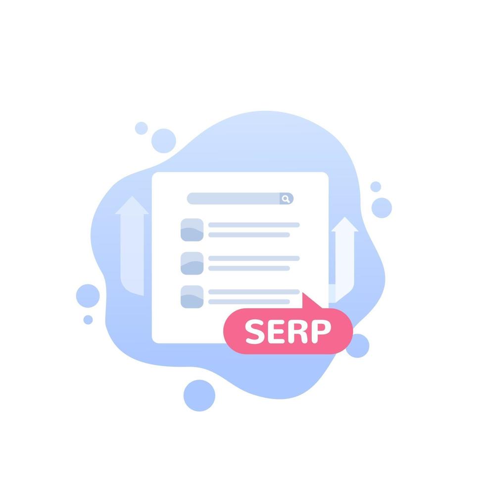 SERP and seo optimization vector icon