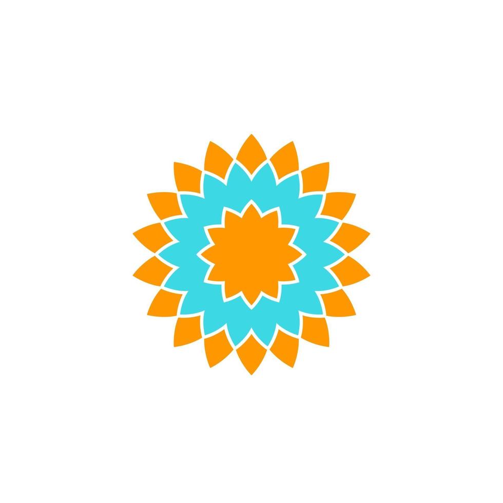 abstract flower vector logo