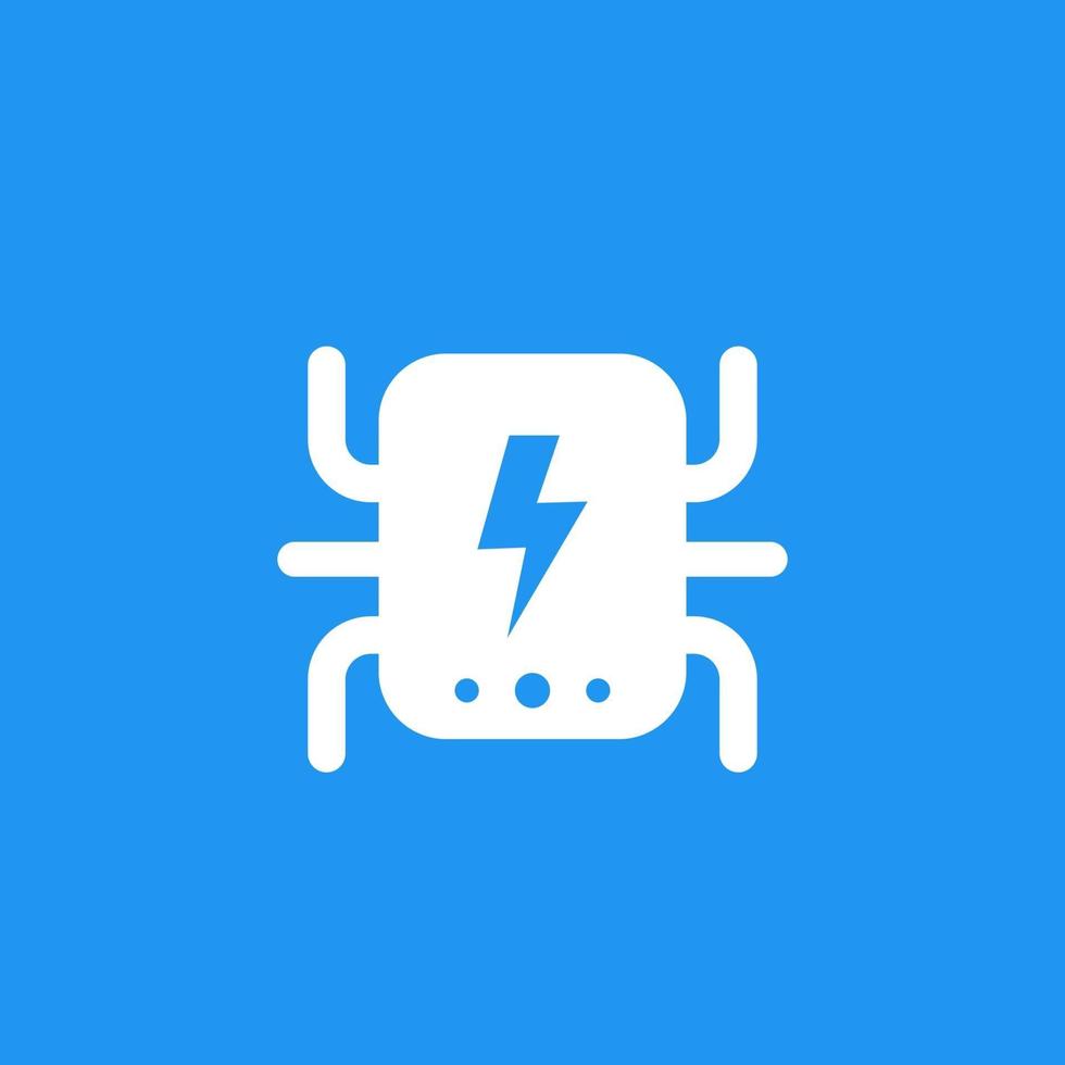 electric system icon vector