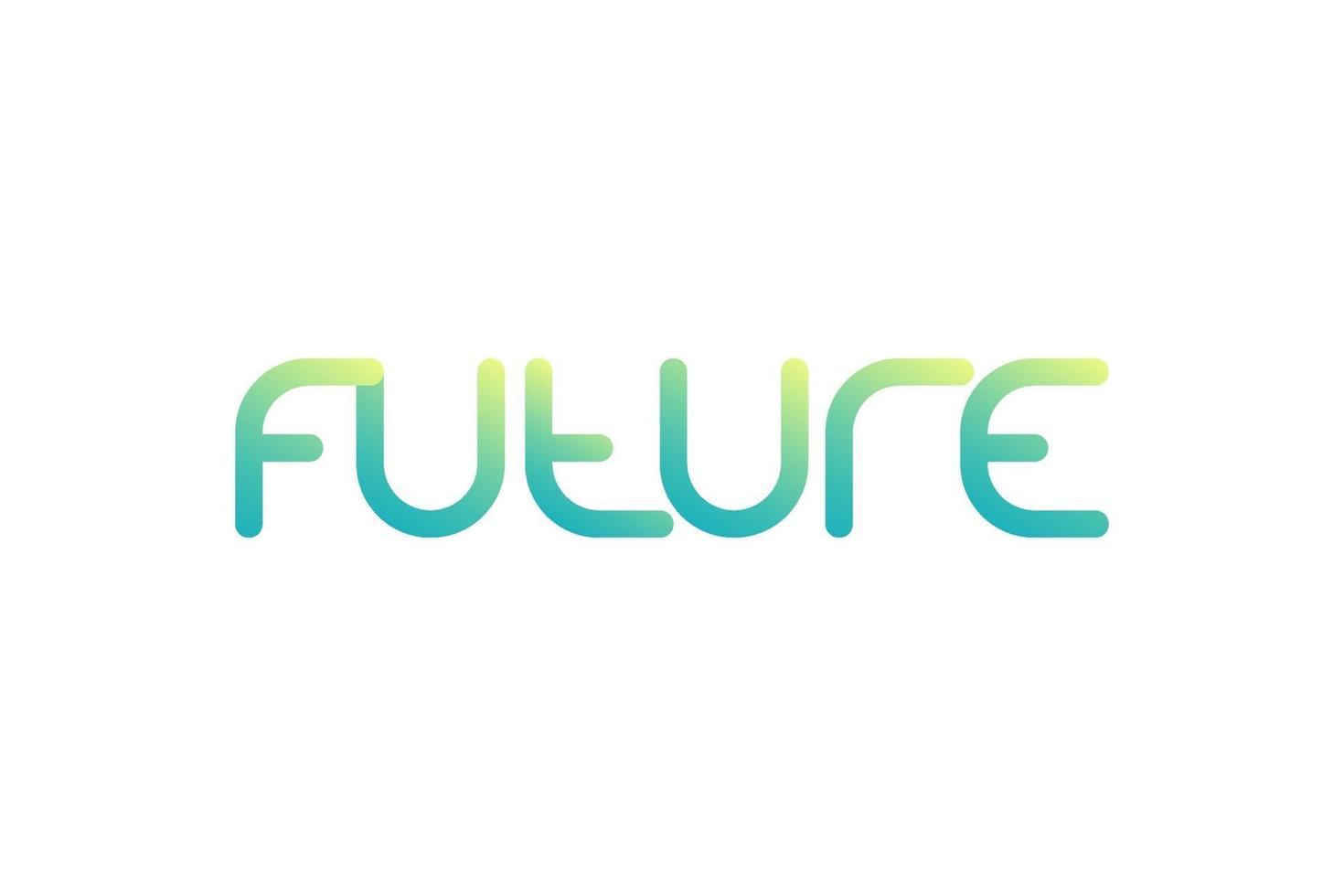 futuro vector logo, diseño minimalista con degradado