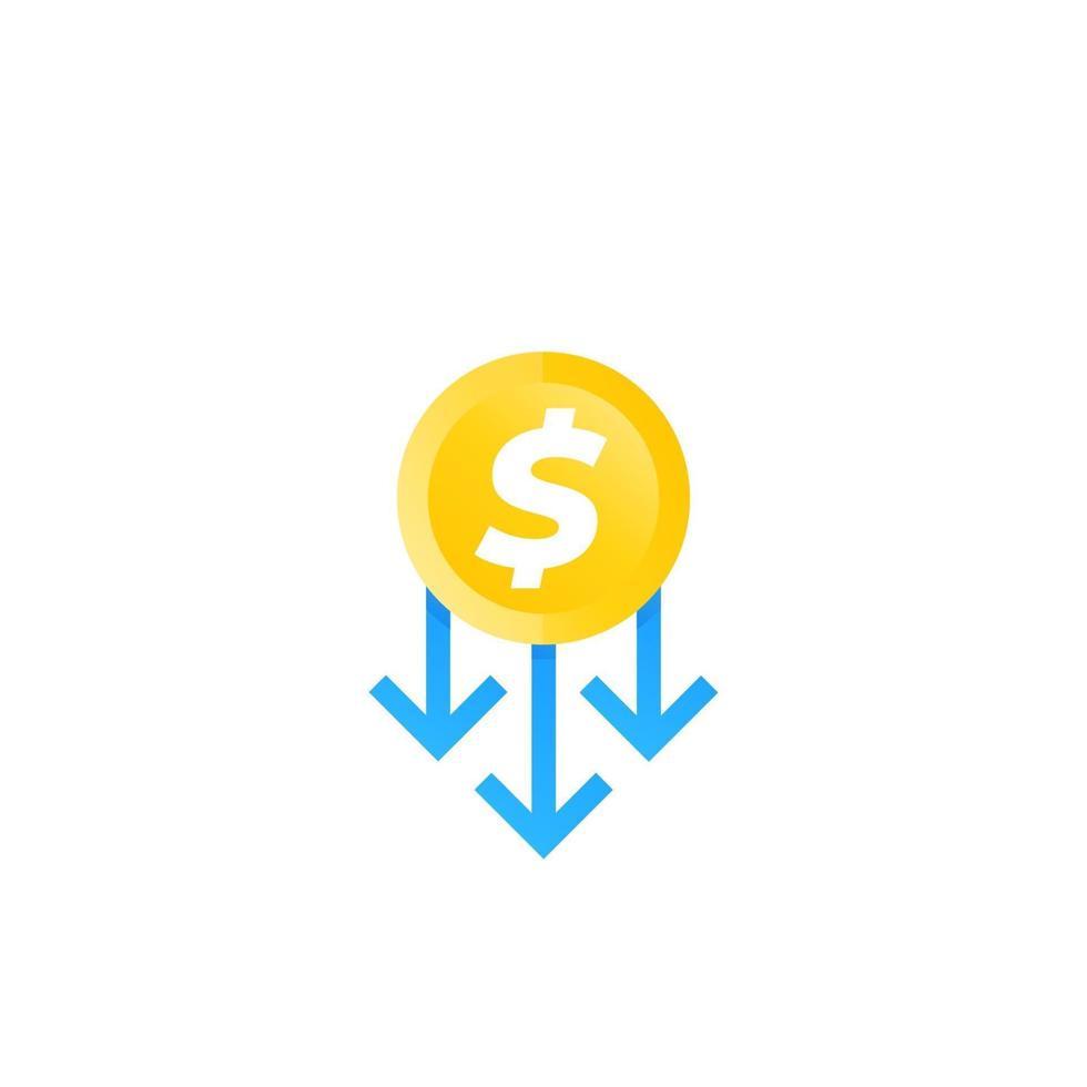 cost reduction vector icon