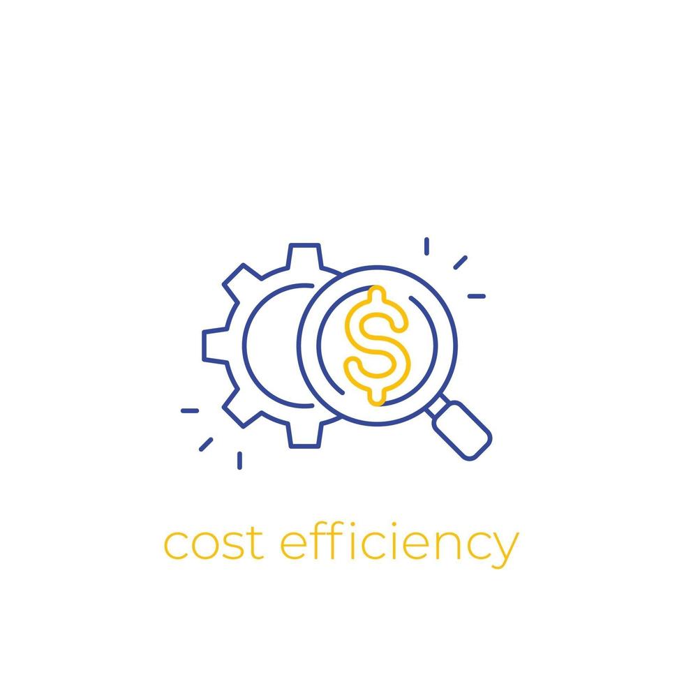 cost efficiency, vector linear icon
