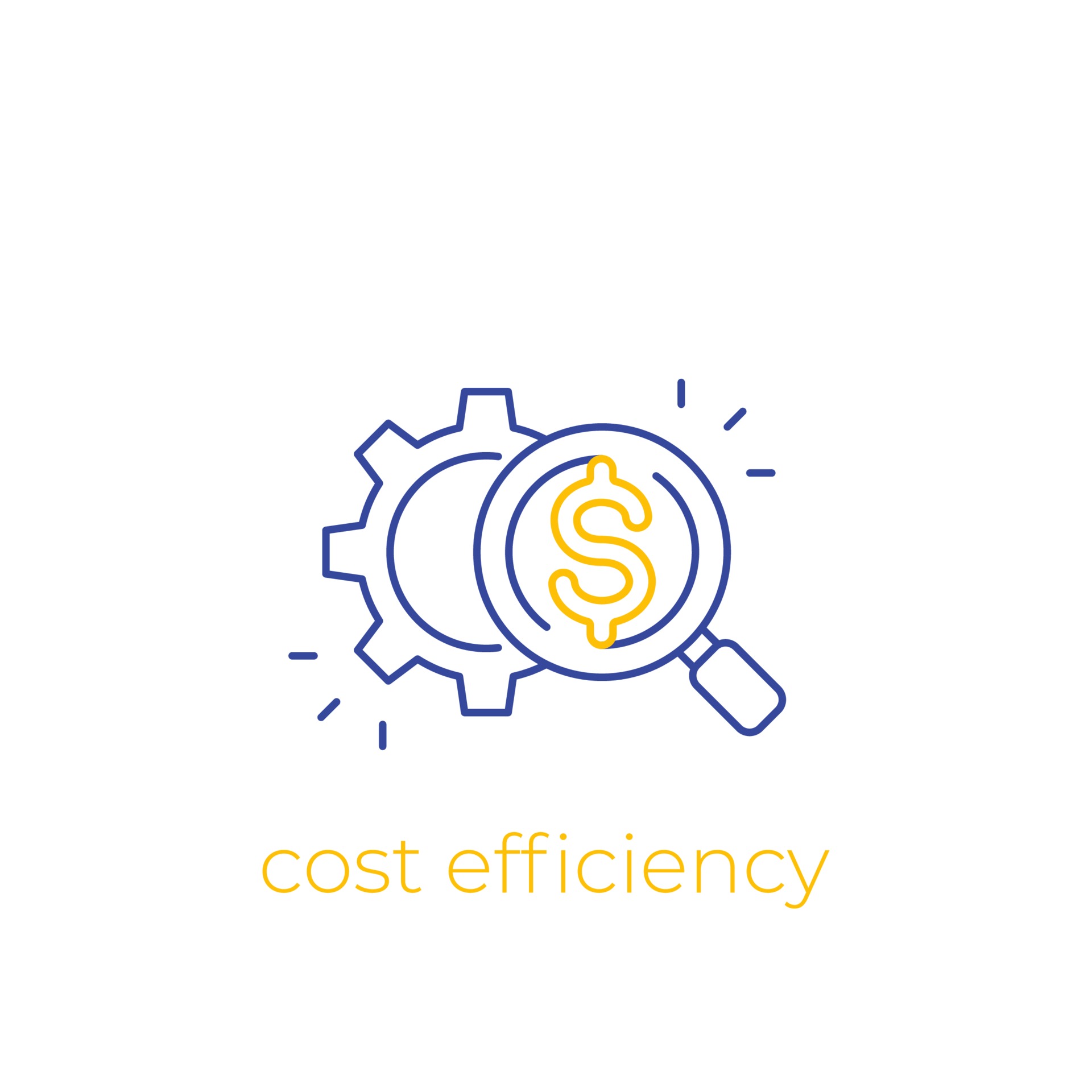 cost efficiency, vector linear icon 3062590 Vector Art at Vecteezy