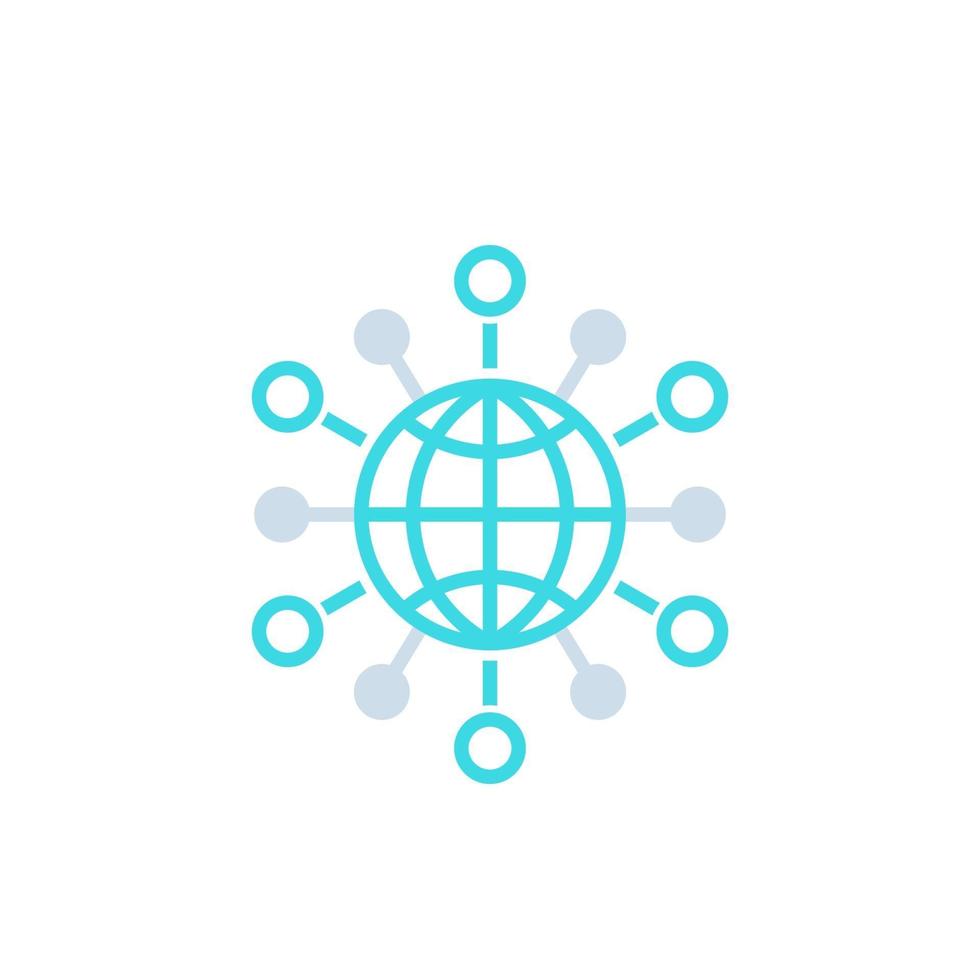 International business, global markets and trade vector icon