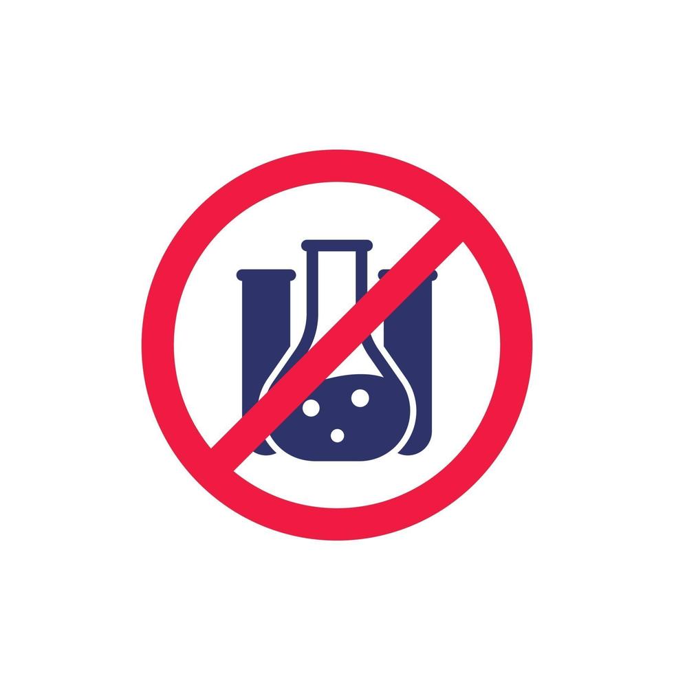 Chemical free icon, vector sign