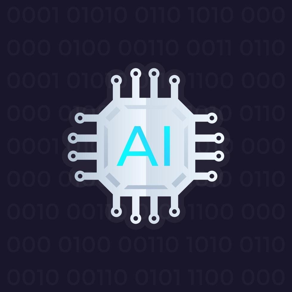 Artificial intelligence, AI vector illustration 3062676 Vector Art at ...