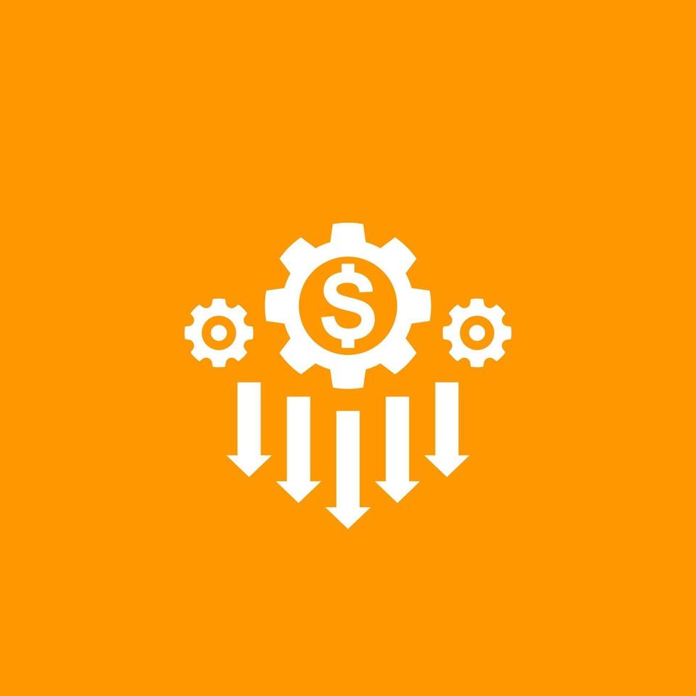 cost reduction strategy icon vector