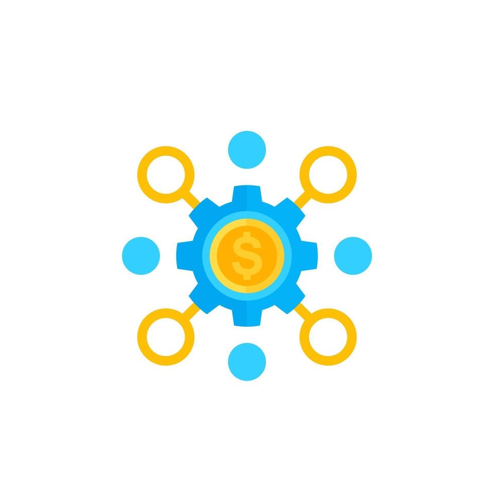 financial operations icon on white vector