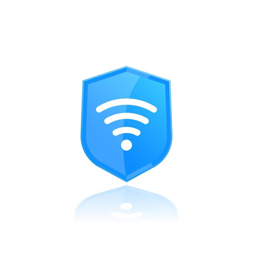 Protected wi-fi connection vector icon