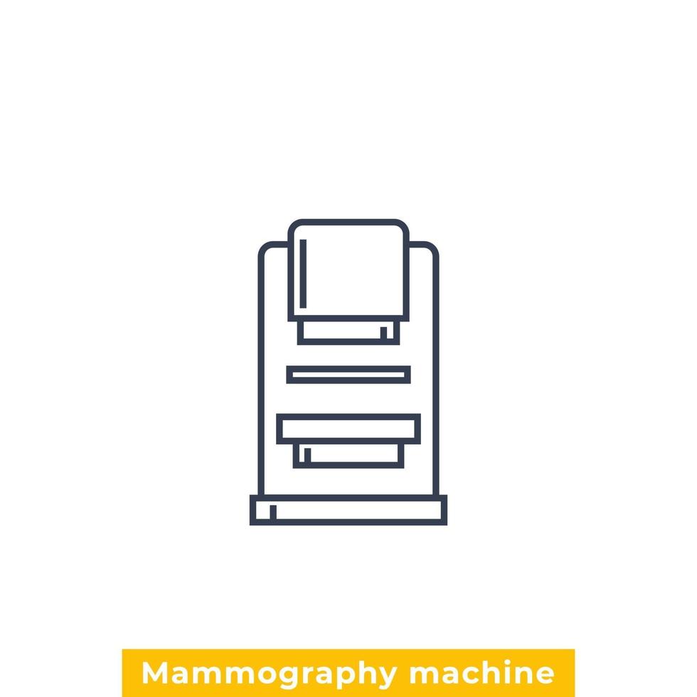 Mammography machine, line vector icon