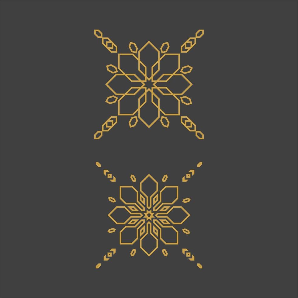 Geometric arabic ornamental symbols template vector