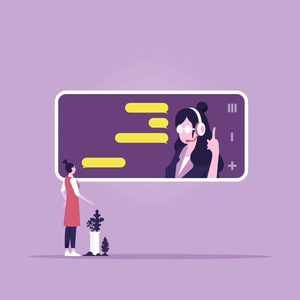 Online customer service concept vector