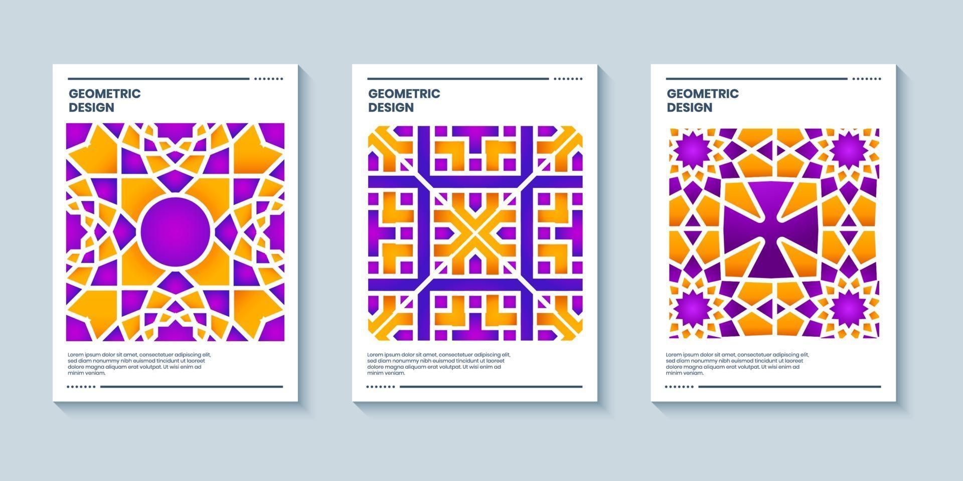 Geometric pop art style cover background for book cover or poster vector