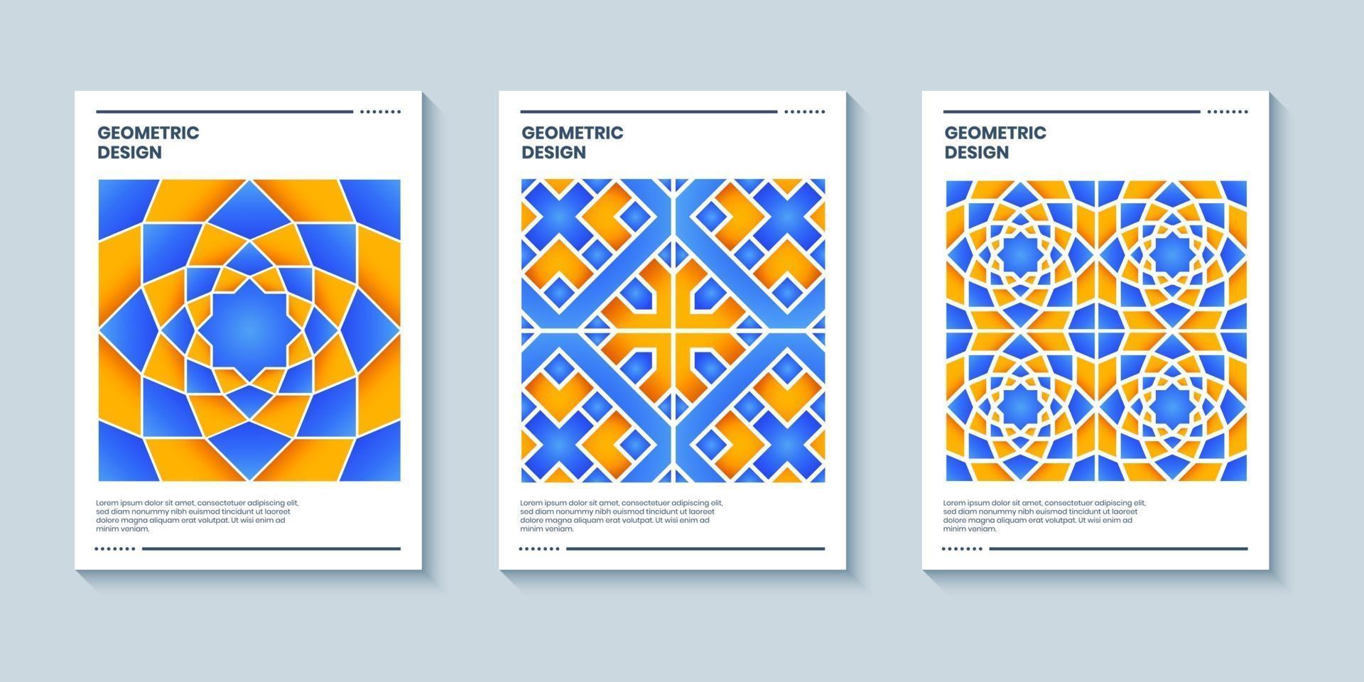 Geometric pop art style cover background for book cover or poster vector