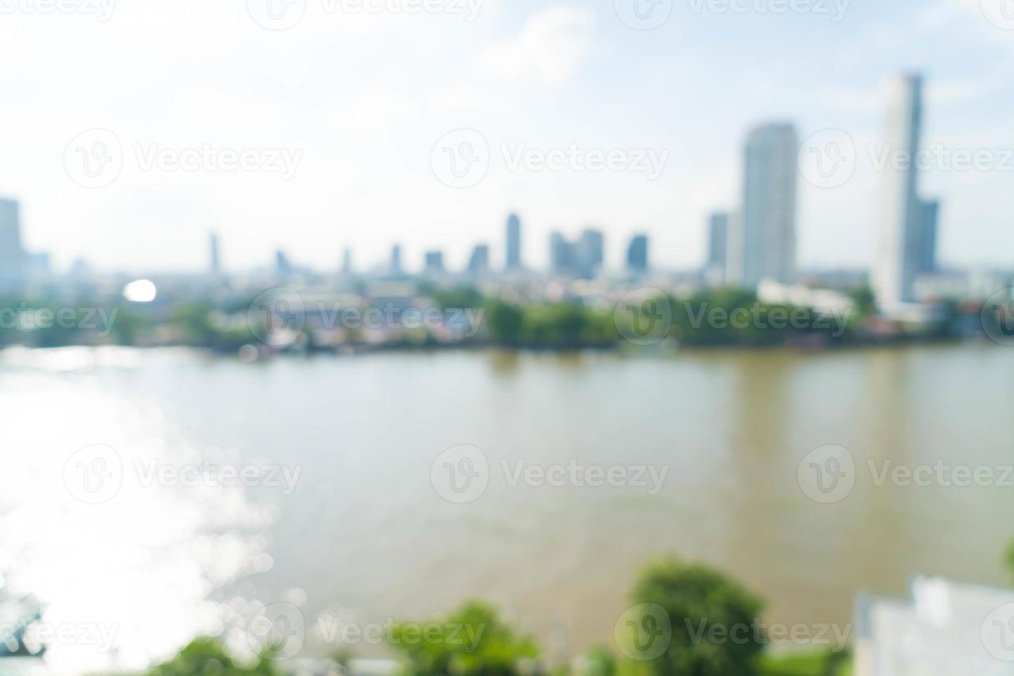 Resumen borroso de la ciudad de Bangkok para el fondo foto