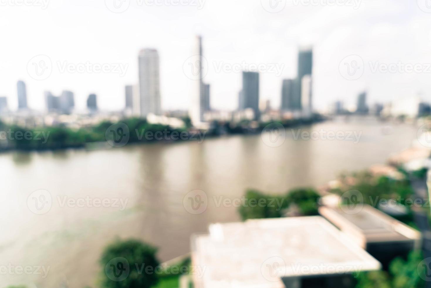 Abstract blur Bangkok city in Thailand - Vintage Filter photo