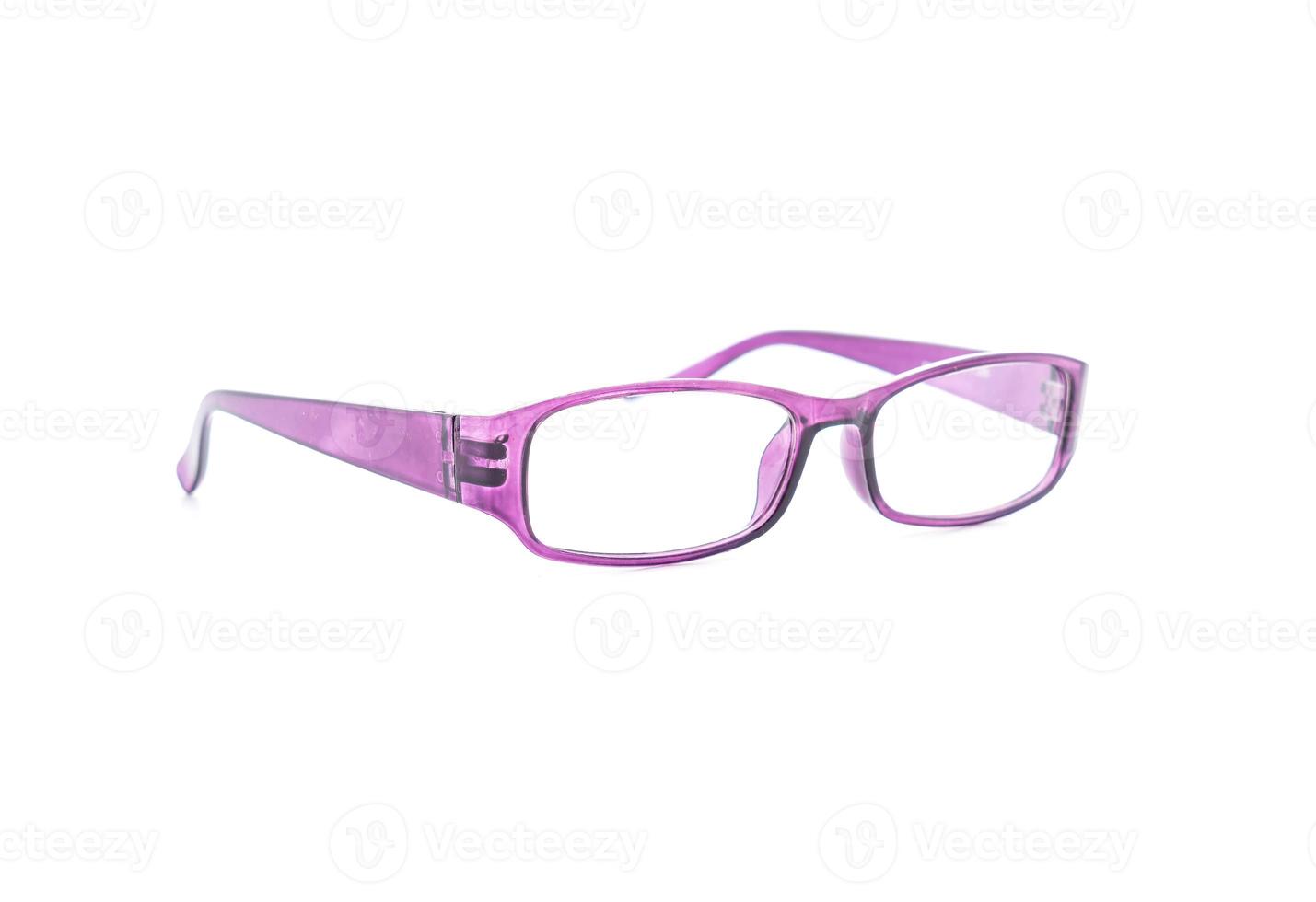 Eyeglasses, spectacles, or glasses on white background photo