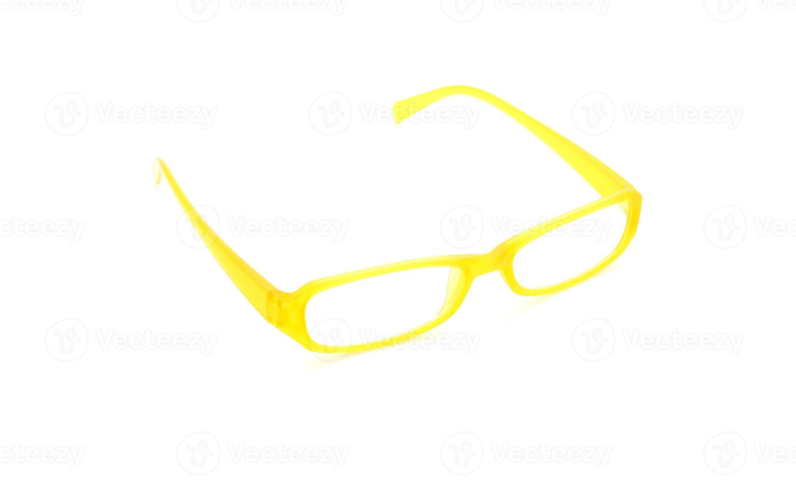 Eyeglasses, spectacles, or glasses on white background photo