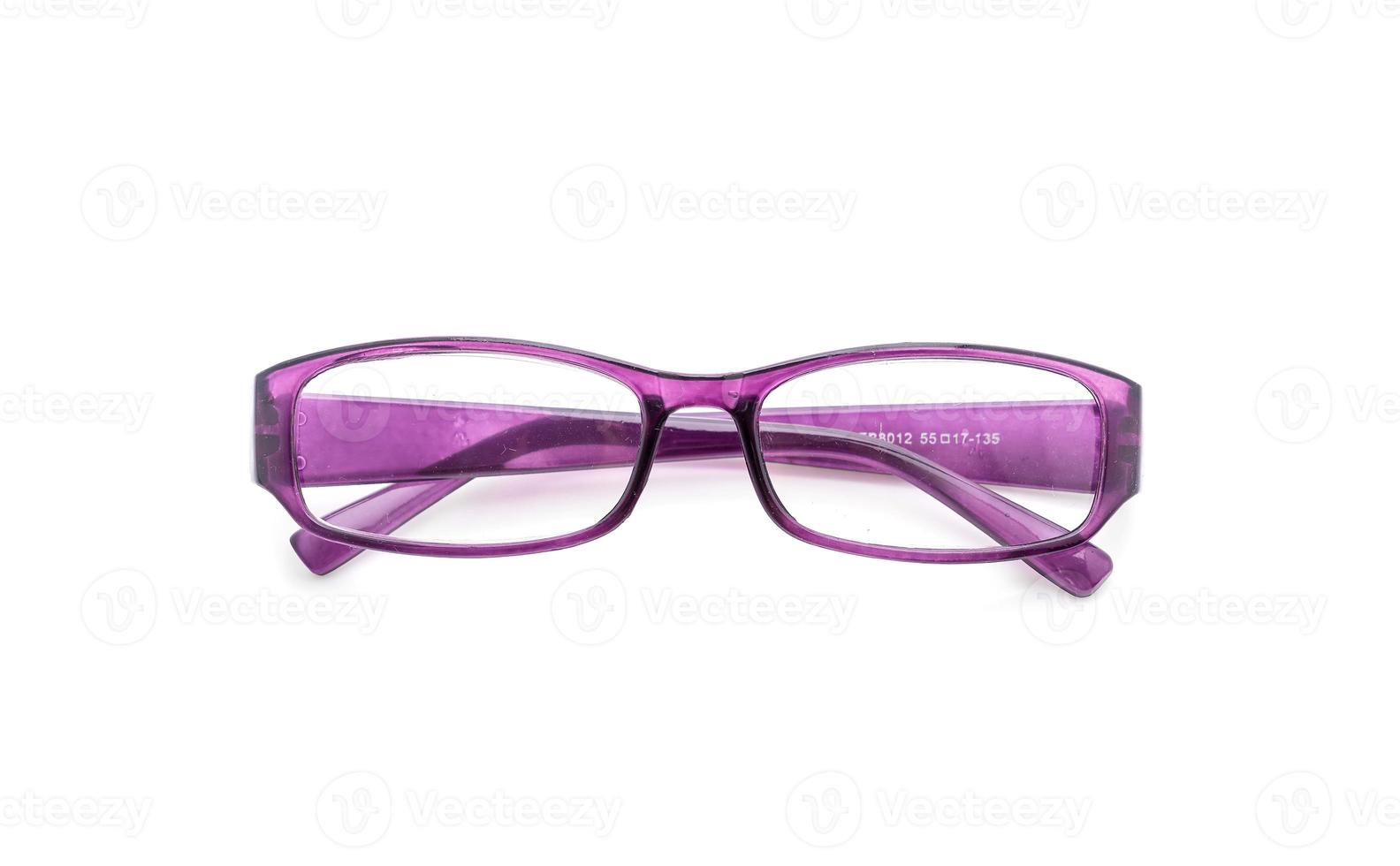 anteojos, anteojos o anteojos sobre fondo blanco foto
