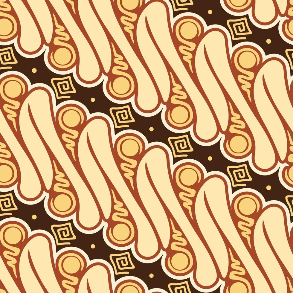 Indonesian Batik Parang Seamless Pattern vector