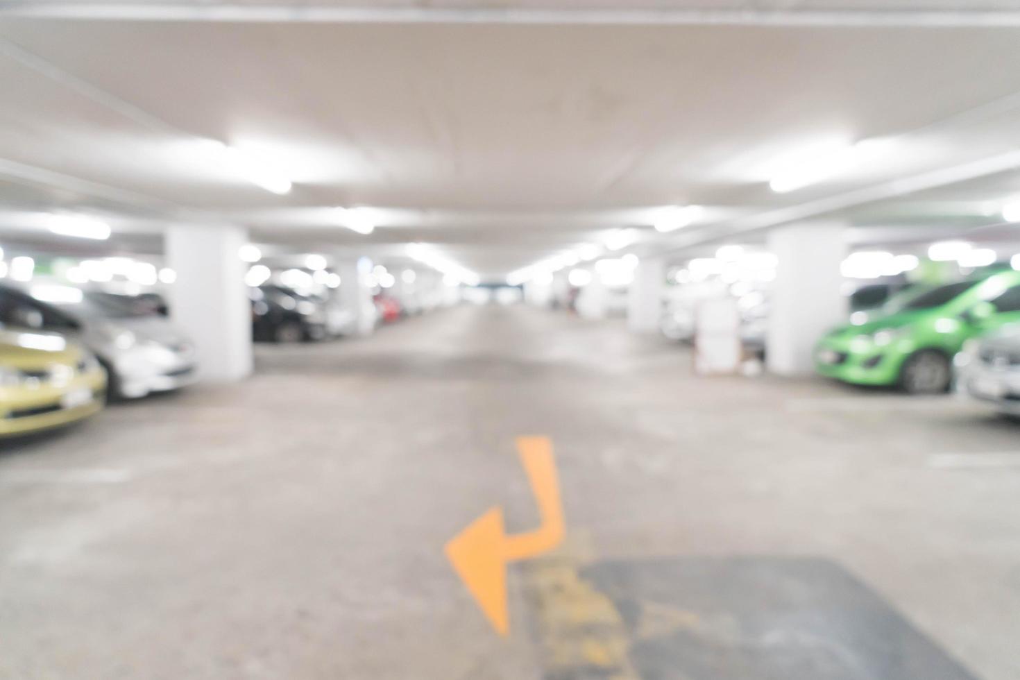 Abstract blurred parking car for background photo