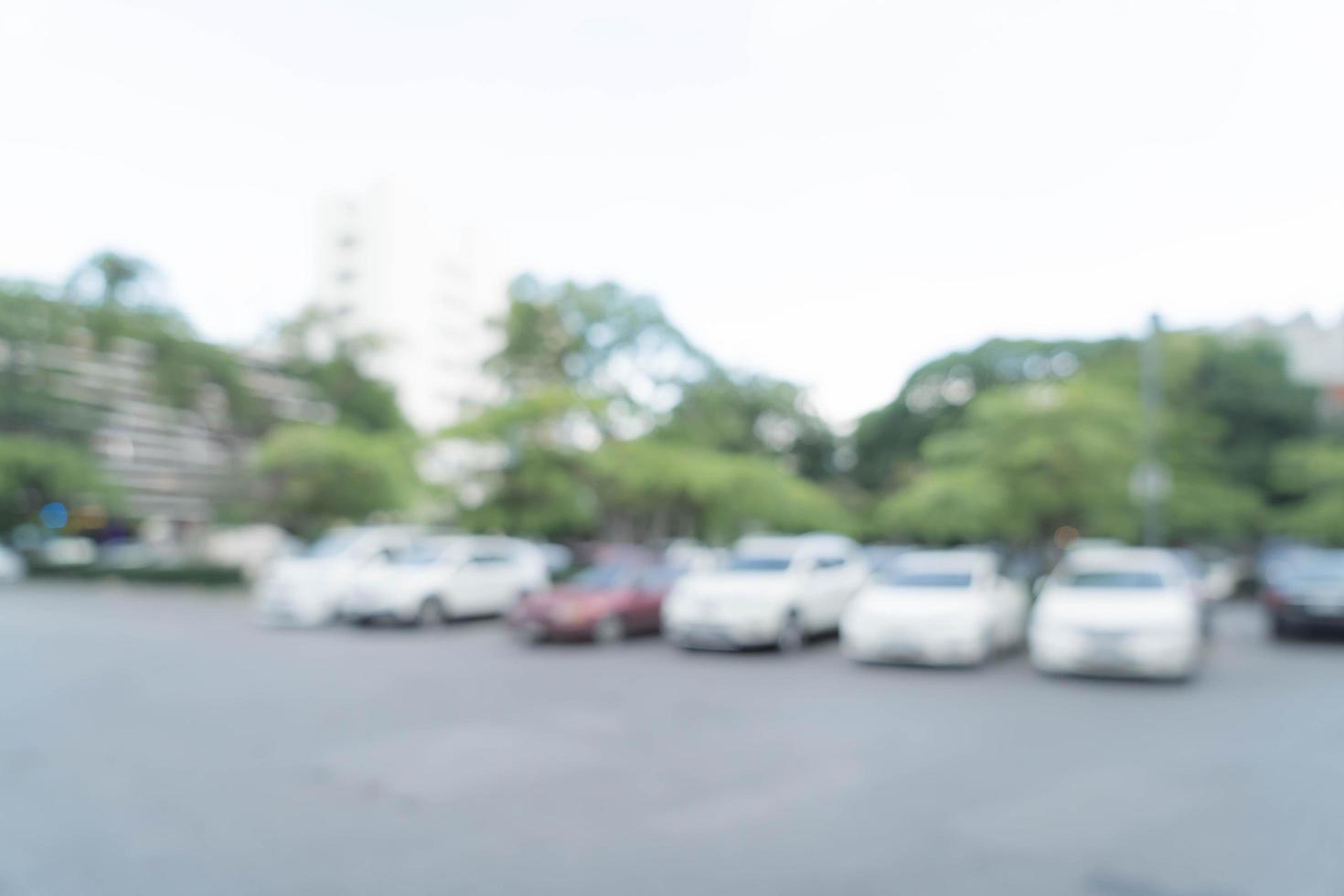 Abstract blurred parking car for background photo