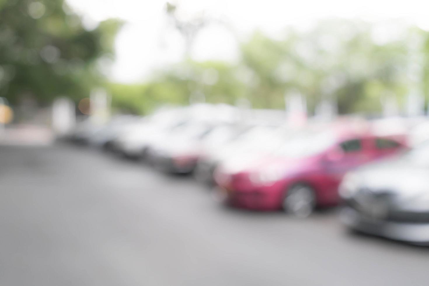 Coche de estacionamiento borroso abstracto para el fondo foto