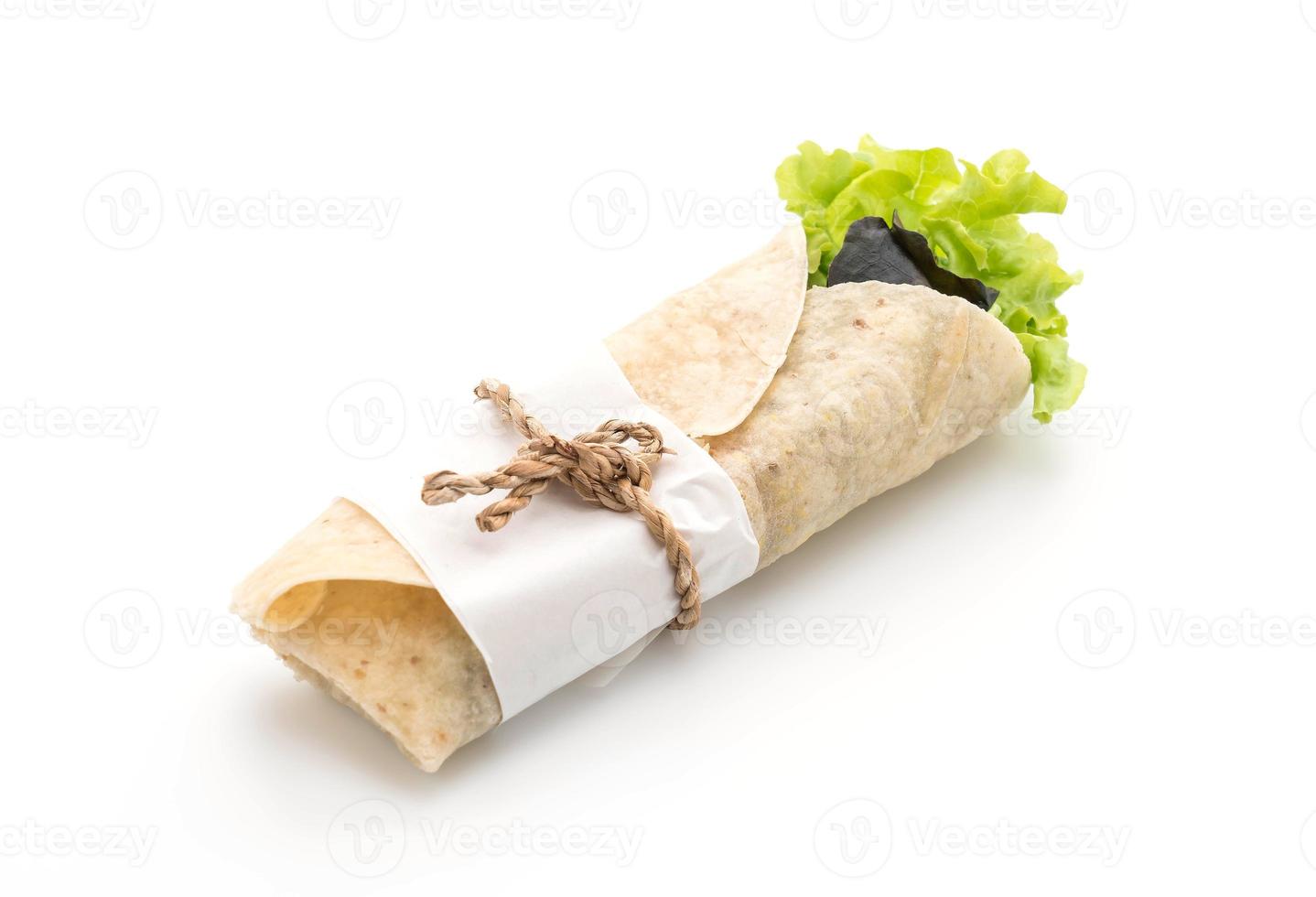 Wrap salad roll on the table photo