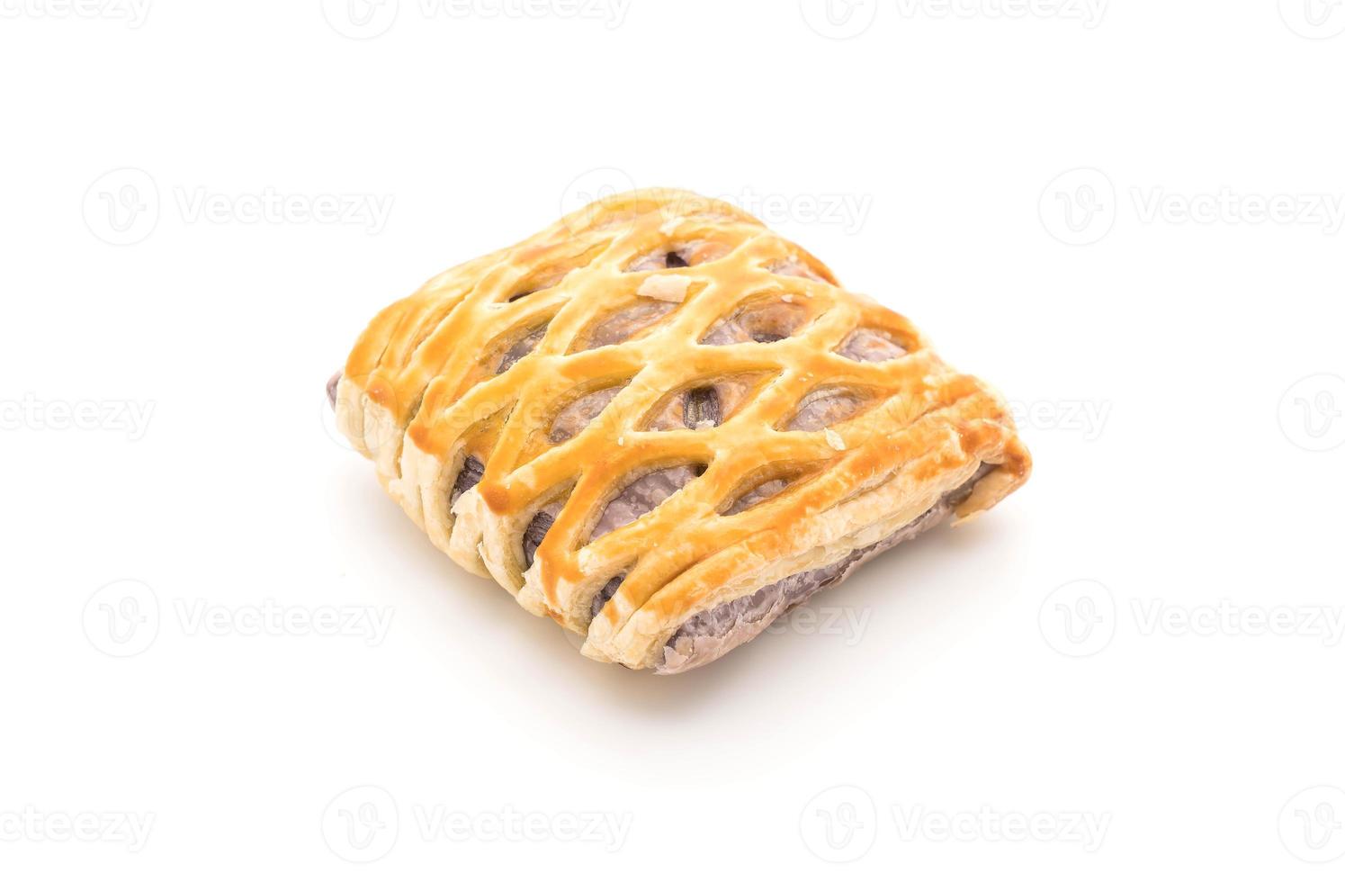 Taro pies on white background photo