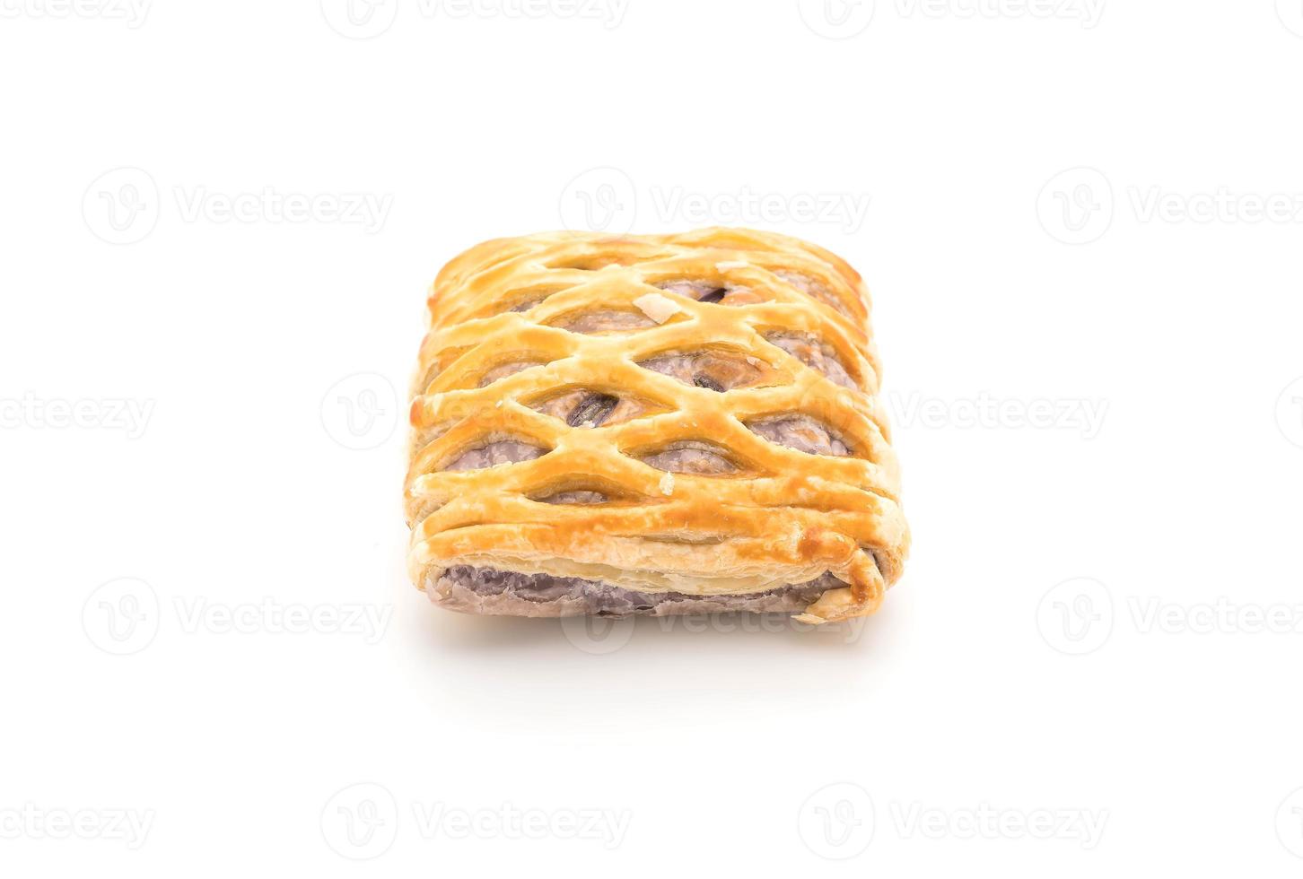 Taro pies on white background photo