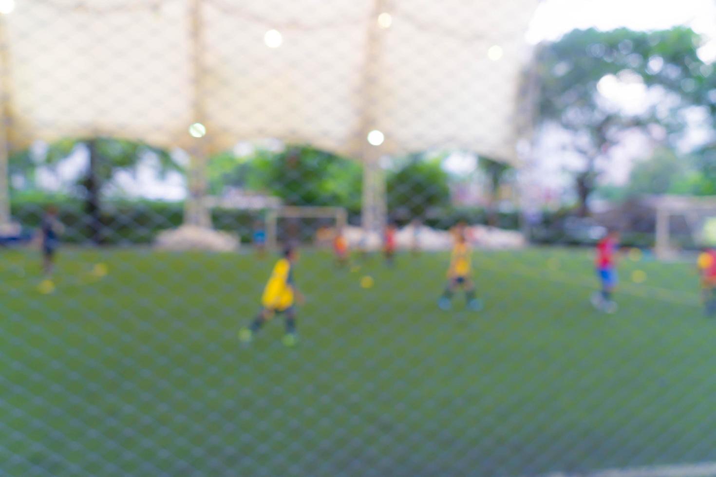 Abstract blurred soccer field photo