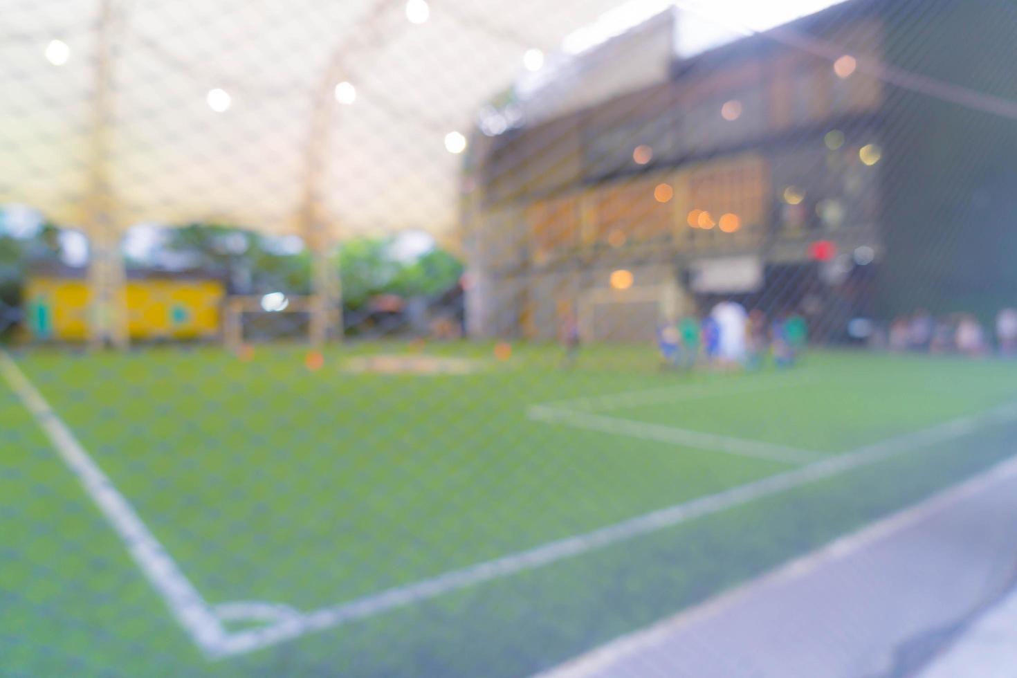 Abstract blurred soccer field photo