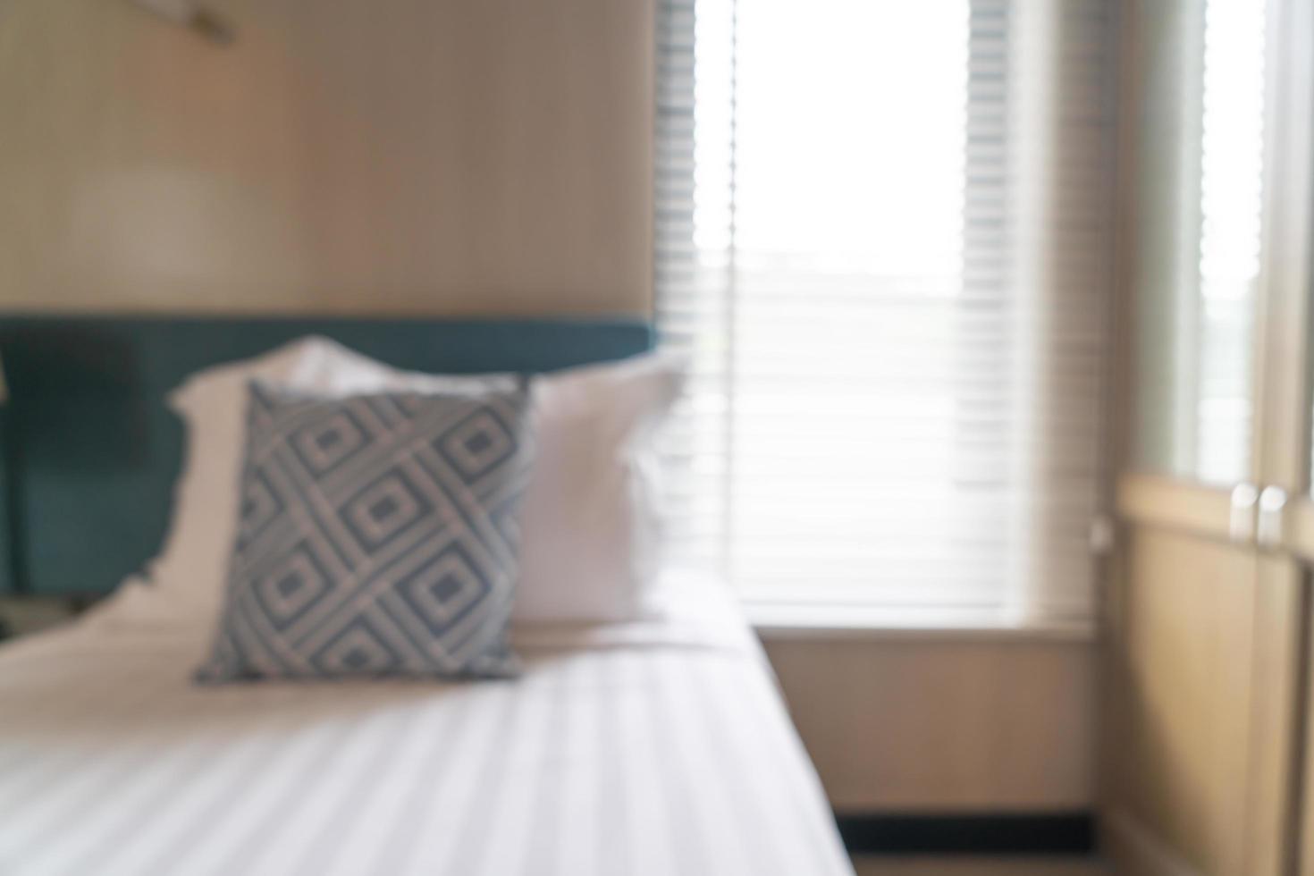 Abstract blur beautiful luxury hotel bedroom photo