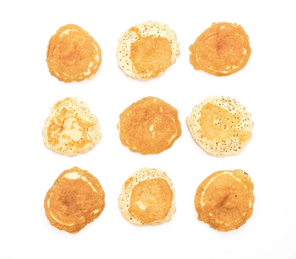 Pancake on white background - dessert photo