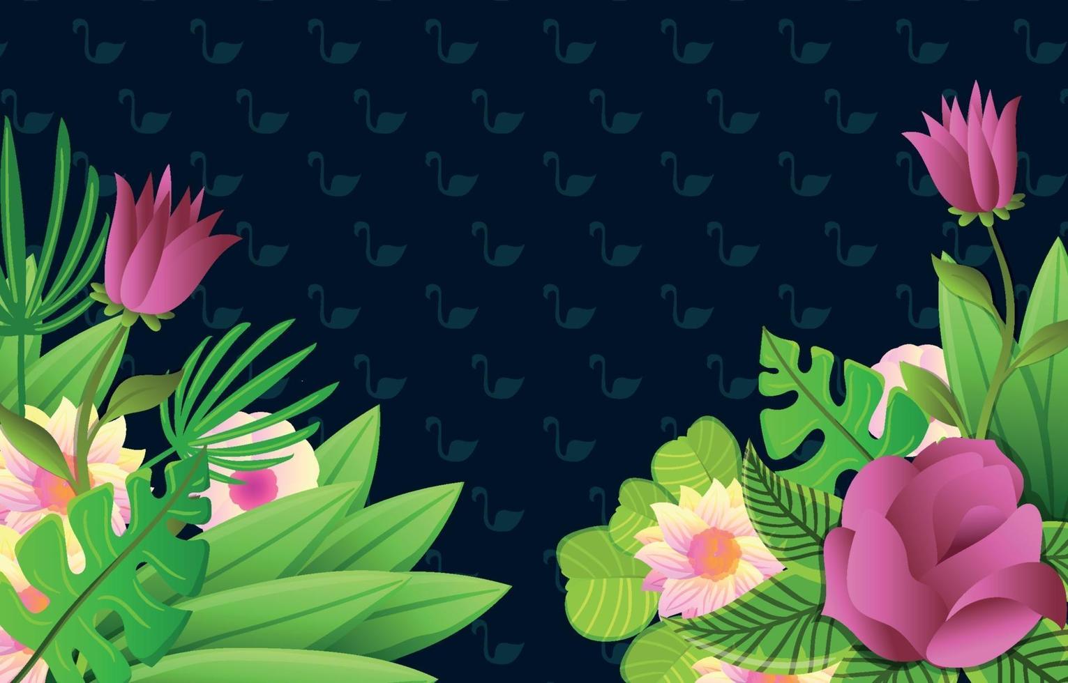 fondo floral dibujado a mano vector