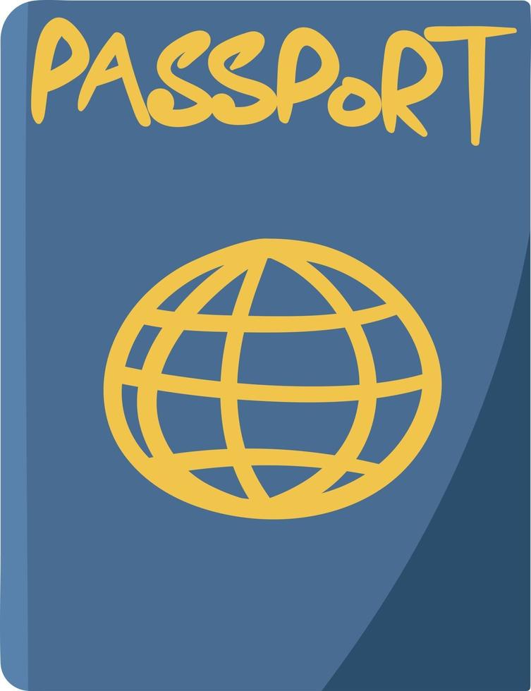 vector de pasaporte aislado sobre fondo blanco. documentos esenciales de viaje.