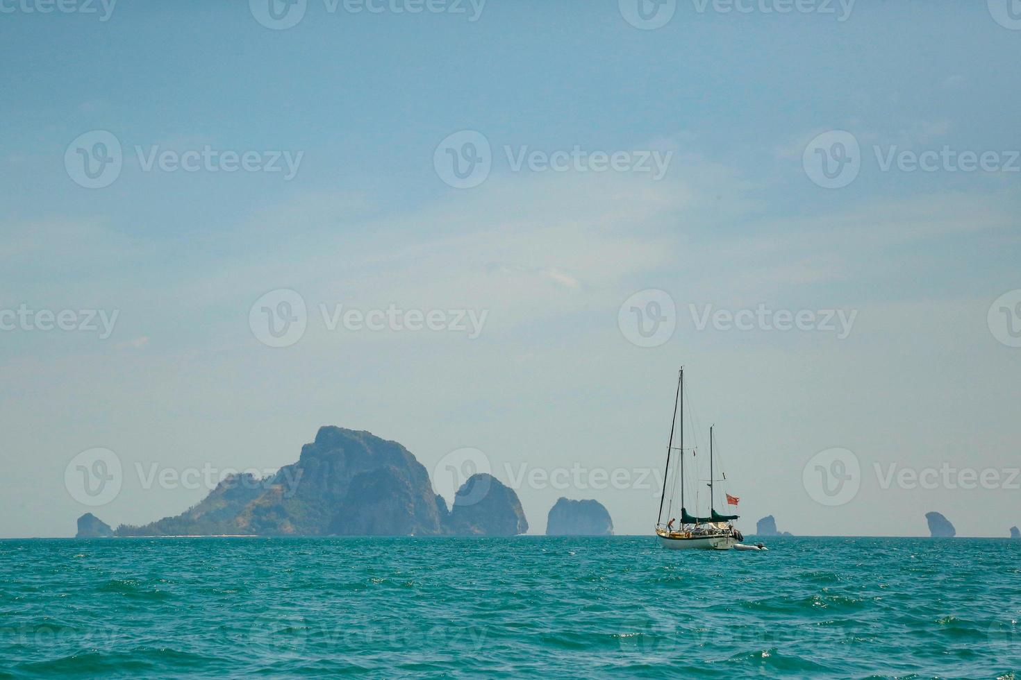 Tropical Islands and Sail boats photo