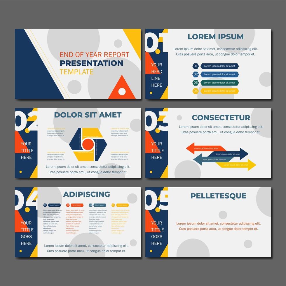 End of Year Presentation Template vector