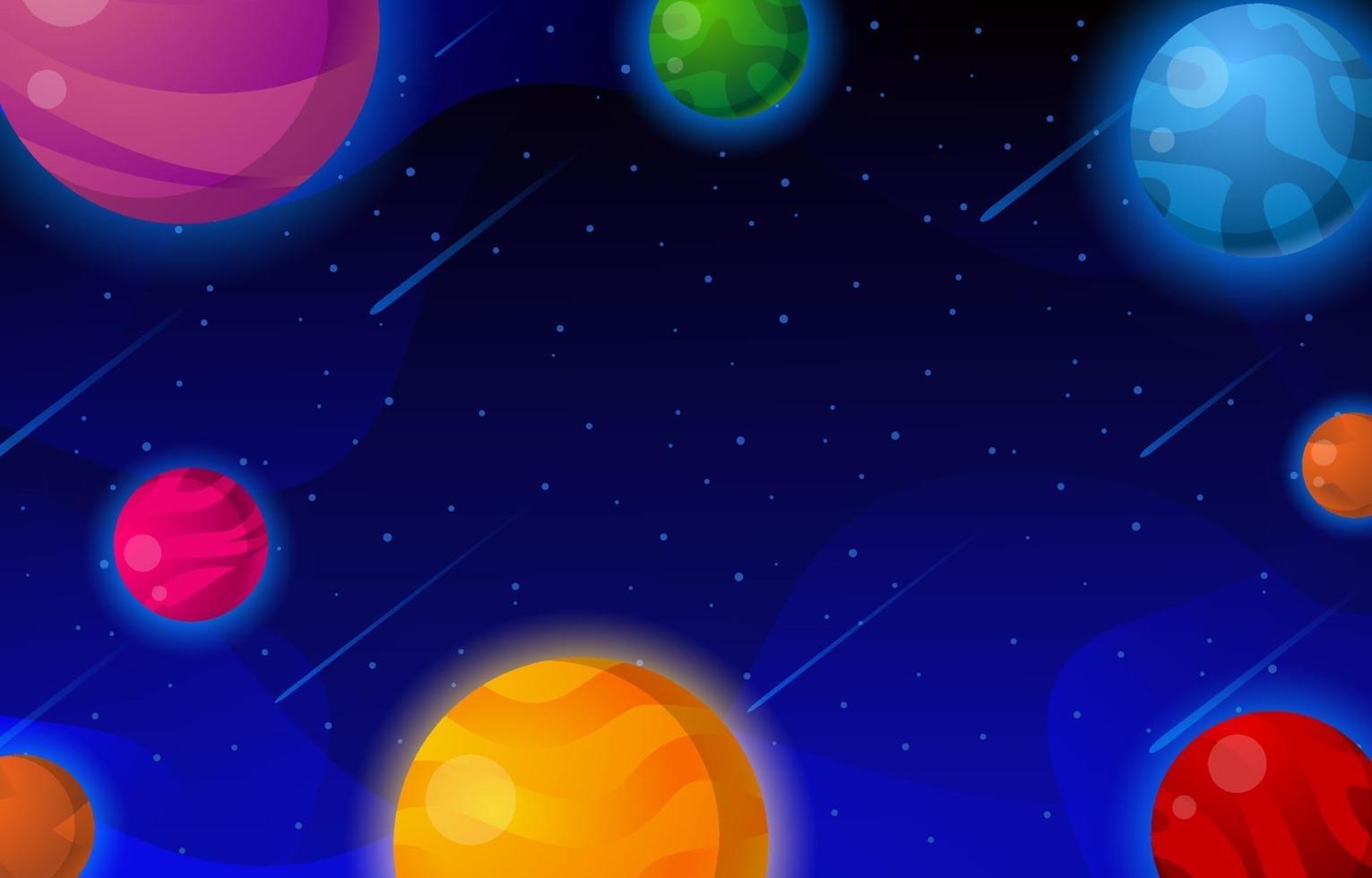 Beautiful Space In the Night vector