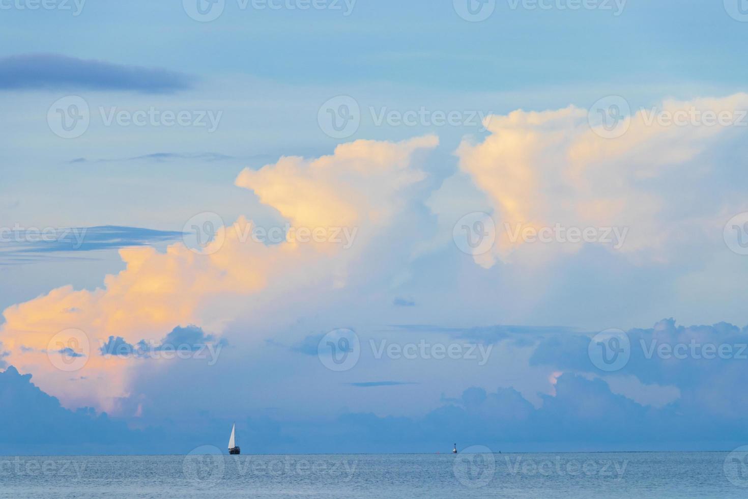 Amazing Koh Samui island beach and landscape panorama in Thailand. photo