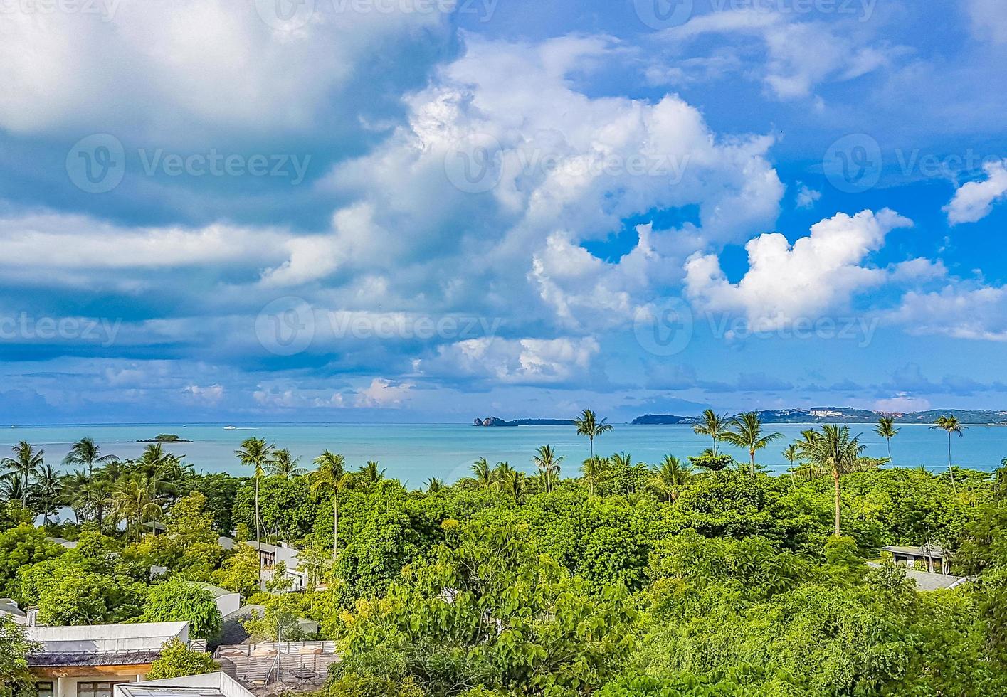 Amazing Koh Samui island beach and landscape panorama in Thailand. photo