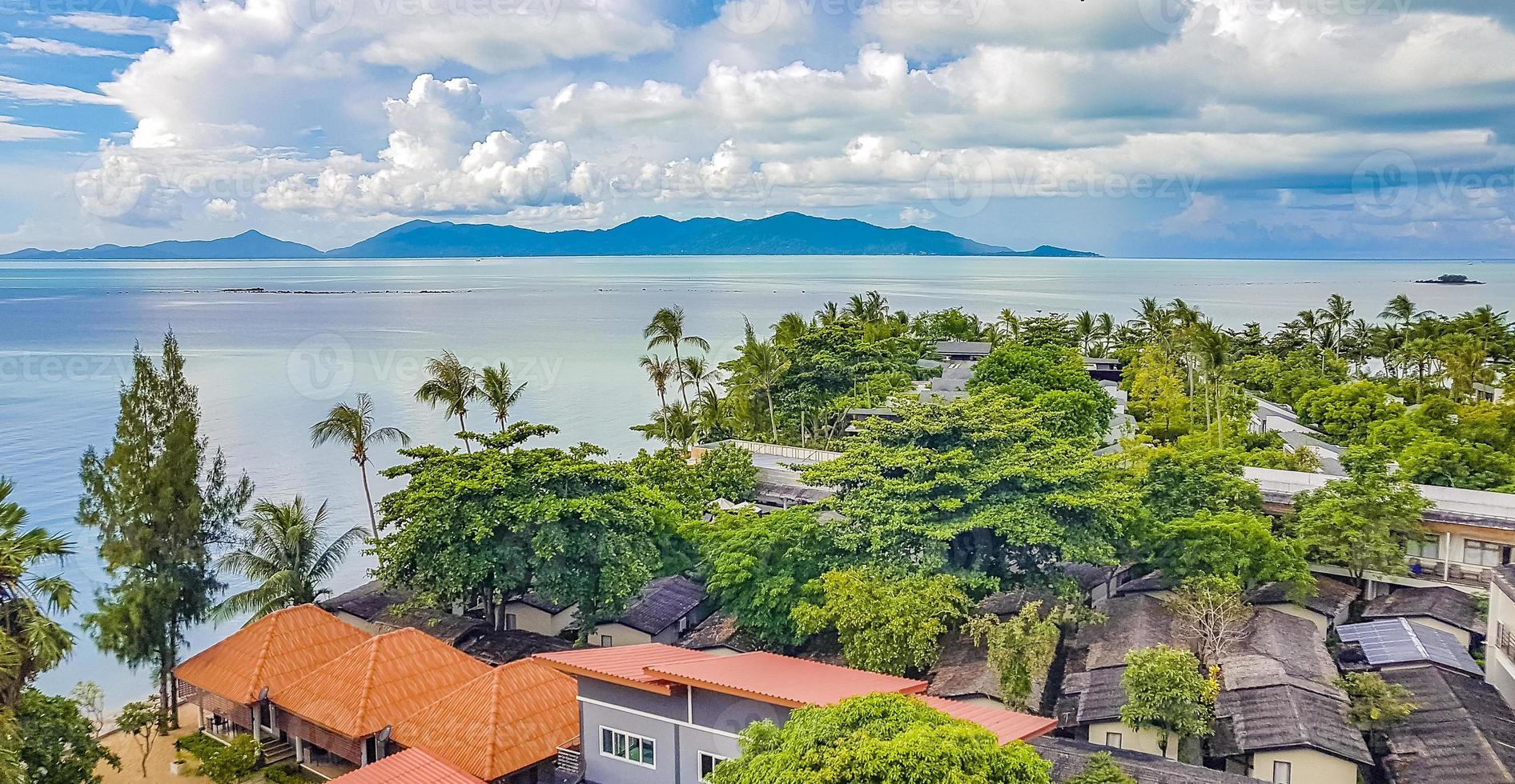 Amazing Koh Samui island beach and landscape panorama in Thailand. photo