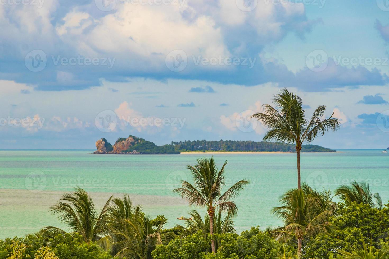 Amazing Koh Samui island beach and landscape panorama in Thailand. photo