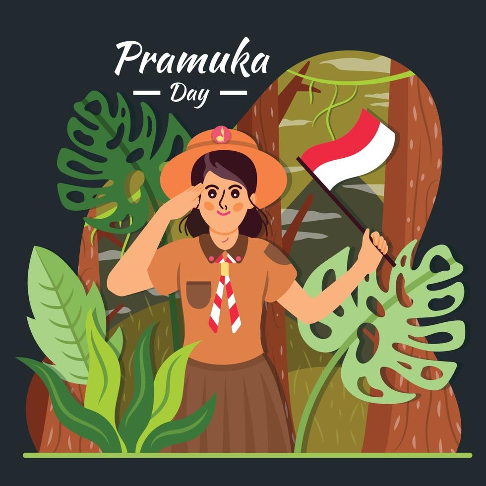 Pramuka Day Background Template vector