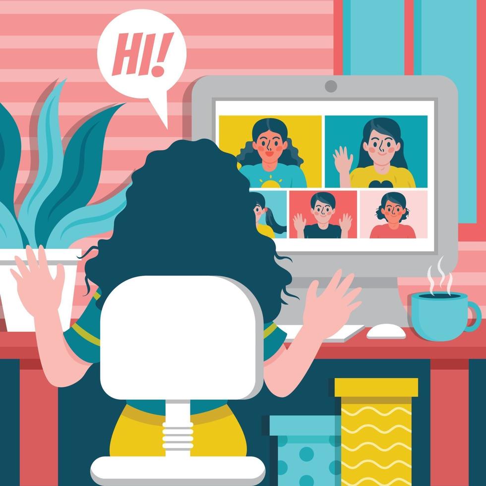 Video Call Background Template 3064199 Vector Art at Vecteezy