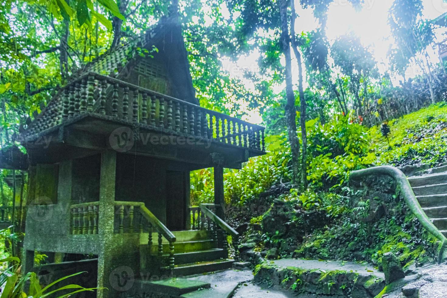 Tar Nim Waterfall temple Secret Magic Garden Koh Samui Thailand. photo