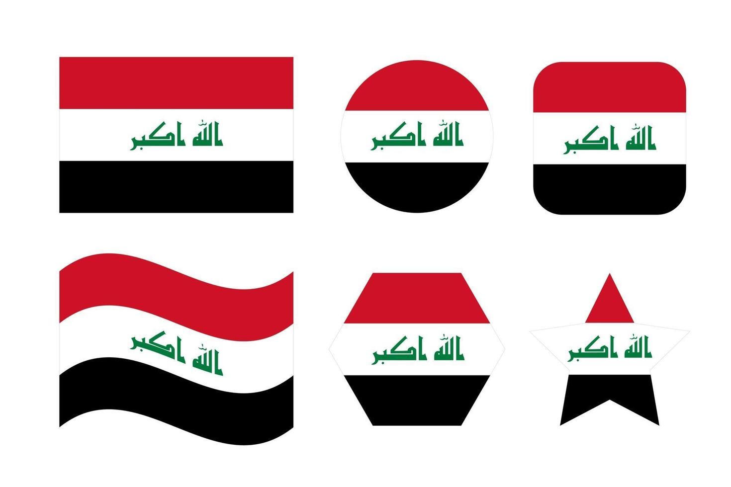 Iraq flag simple illustration for independence day or election vector