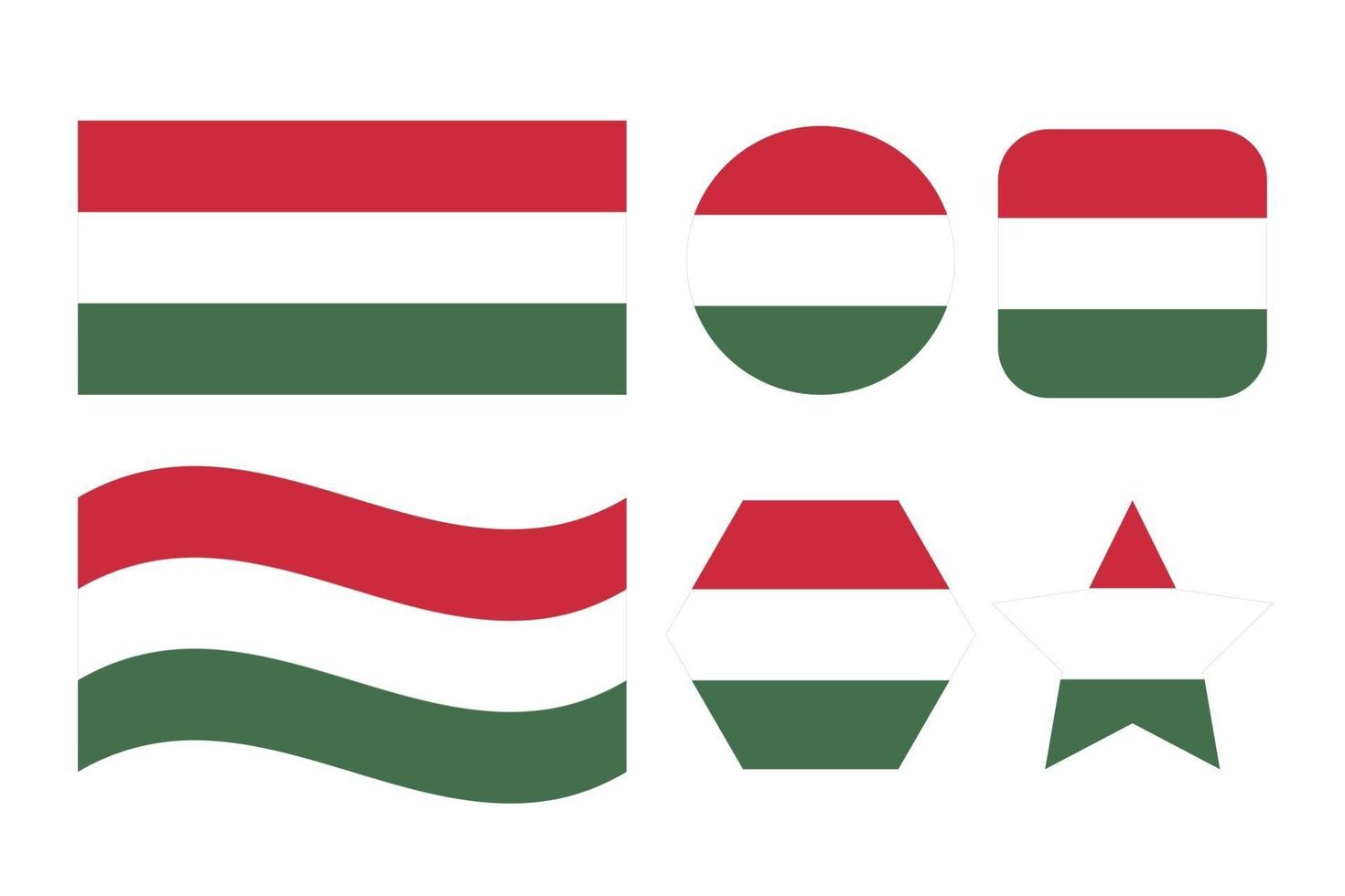 bandera de hungría simple ilustración para el día de la independencia o las elecciones vector