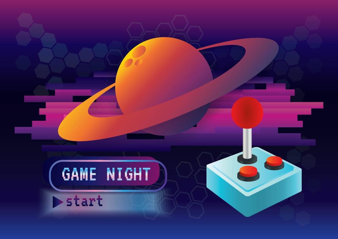 old joystick on retro background vector